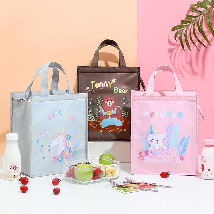 Niedliche, tierisch inspirierte, isolierte Lunch-Tasche