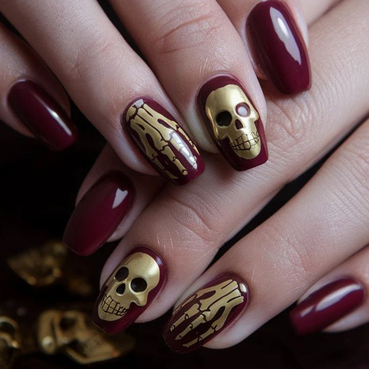 Gothic Skull Nagelkunst Erweiterungen Karnz