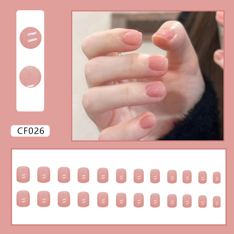 Glänzendes Gel Press-On Nagelset Karnz