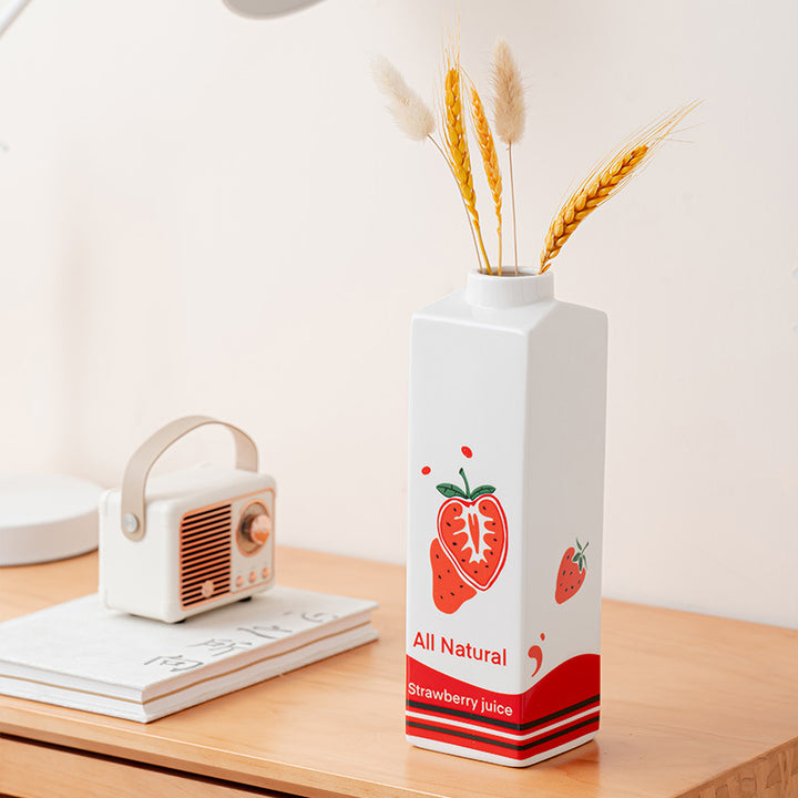 Dekorative Erdbeer-Saftflasche Vase