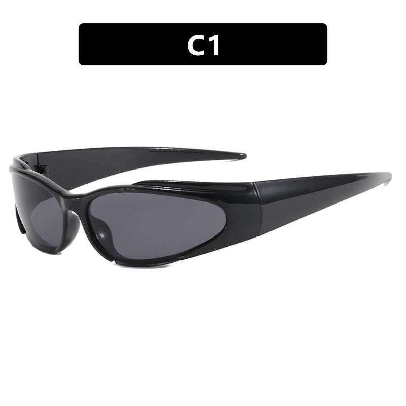 Damen Sportliche UV-Schutz-Sonnenbrille mit aerodynamischem Design Karnz