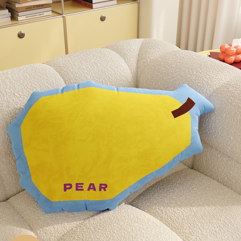 Mangosteen-Shaped Plush Decorative Throw Pillow Cushion with Soft Microfiber Cover