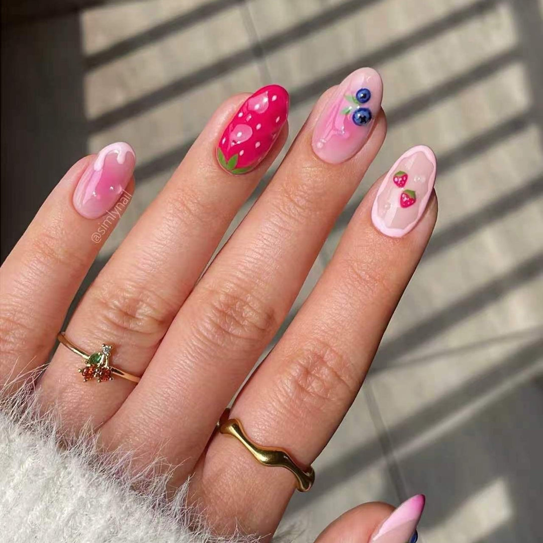 Künstlerische von Früchten inspirierte Nagelkunst Karnz