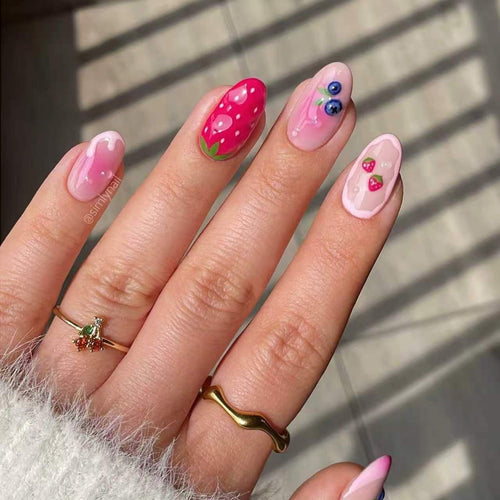 Künstlerische von Früchten inspirierte Nagelkunst Karnz