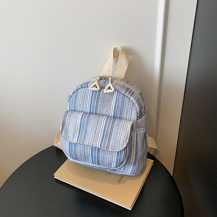 Kompakter gestreifter Mini-Rucksack
