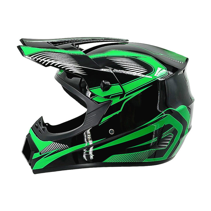 Vollgesicht-Motocross-Helm mit verlängertem Visier und verstärktem Kinnschutz Karnz