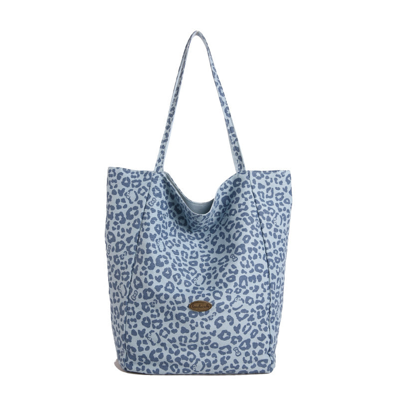 WoStylish Wendbare Leopardenmuster Einkaufstasche Karnz
