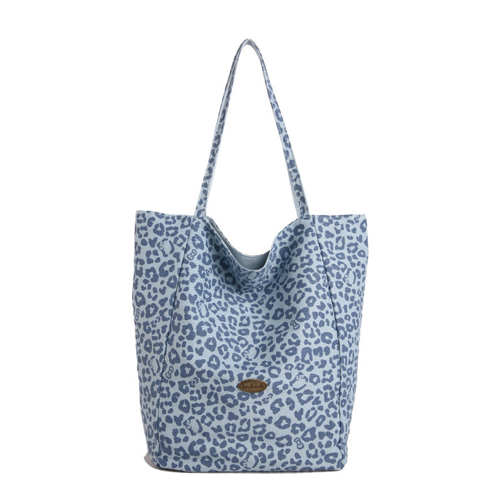 WoStylish Wendbare Leopardenmuster Einkaufstasche Karnz