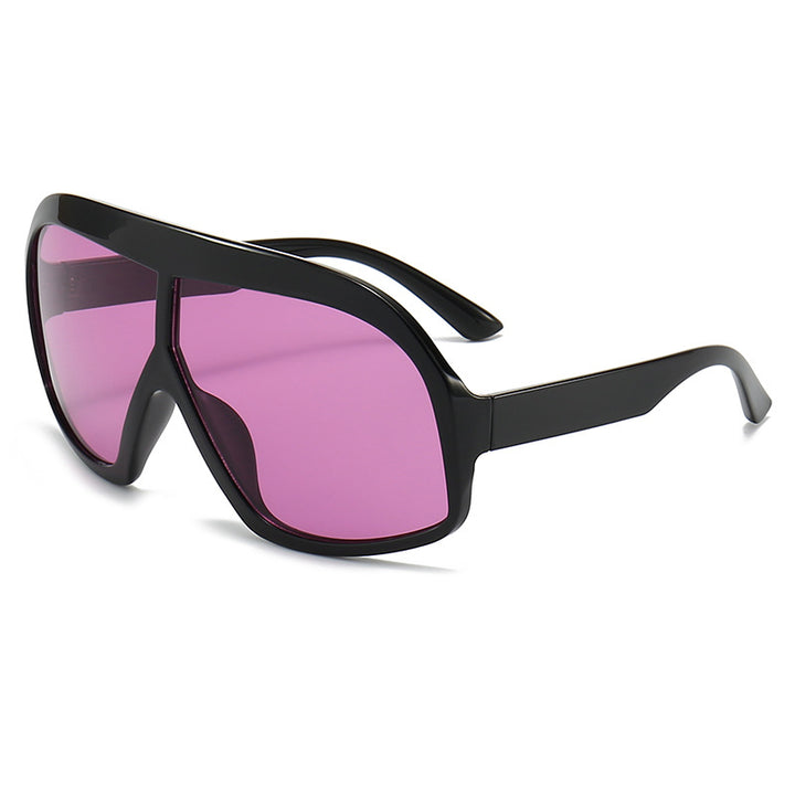 Damen Sportliche Sonnenbrille mit breitem Rahmen und polarisierten Gläsern Karnz