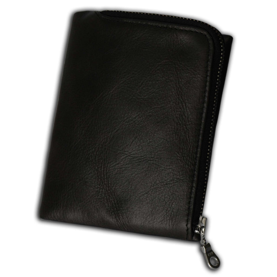 Reißverschluss Leder Organizer Geldbörse Karnz