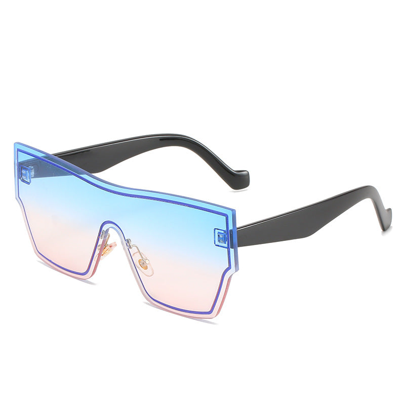 Damen futuristische Oversized-Wraparound-Sonnenbrille Karnz