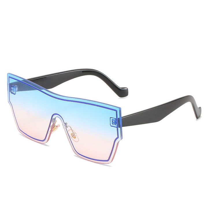 Damen futuristische Oversized-Wraparound-Sonnenbrille Karnz