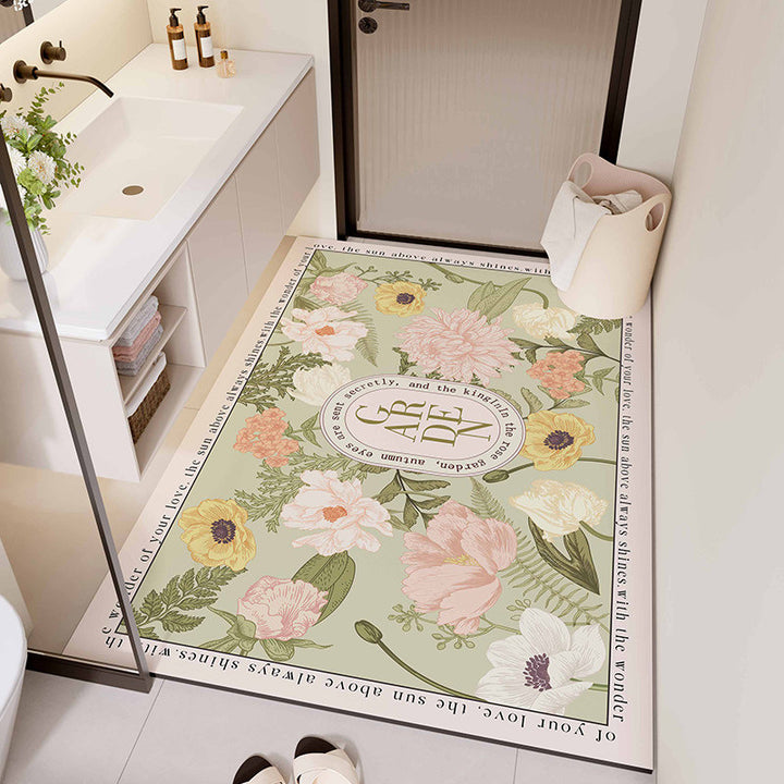 Floral Design Badezimmermatte