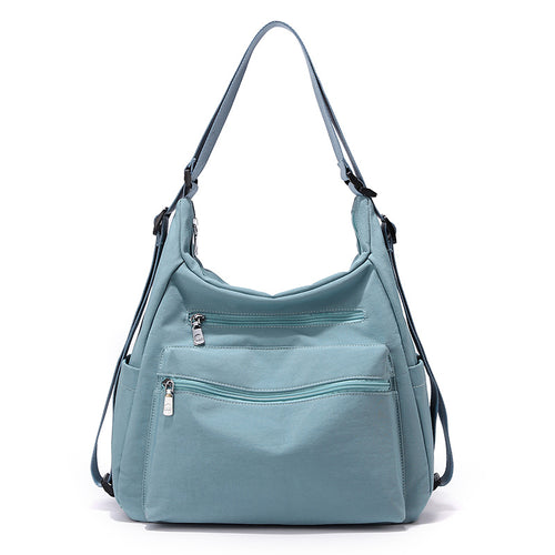 Multi-Reißverschluss Freizeit Schultertasche Karnz