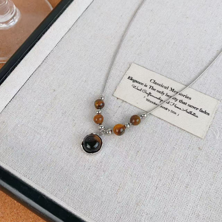 Tiger Eye Anhänger Necklace Karnz
