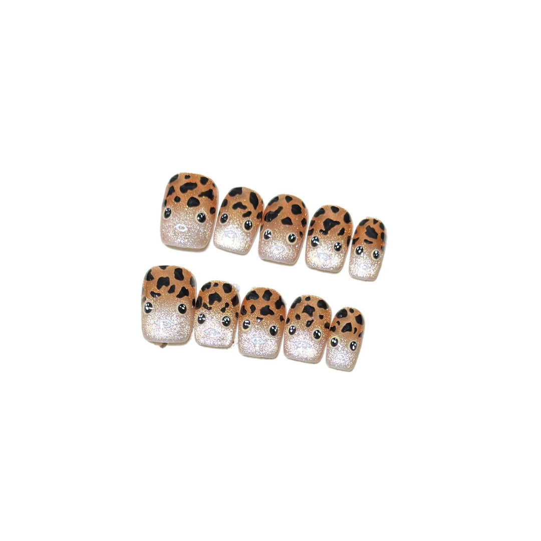 Tierdruck Press-On Nagelkunst Set