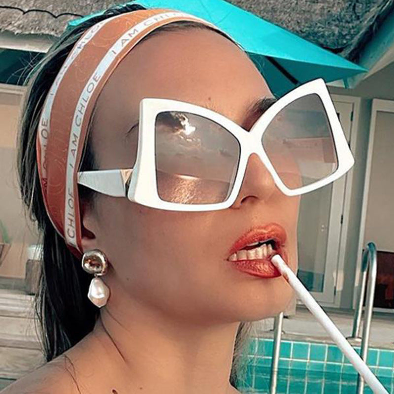 Damen oversized Sonnenbrille mit elegantem quadratischen Rahmen und schützendem UV-Schutz Karnz