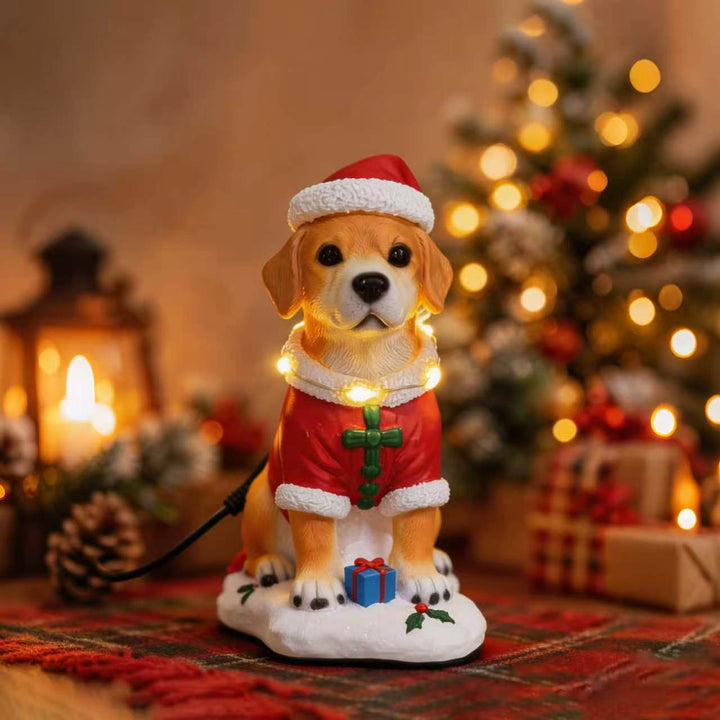 Dekorative Weihnachtsfigur im Hundedesign Karnz