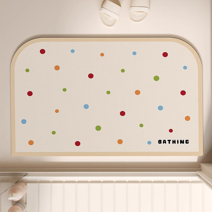 Verspielte Badematte