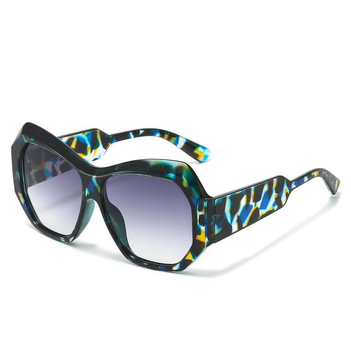 Statement Sechseckige Rahmen Sonnenbrille Karnz