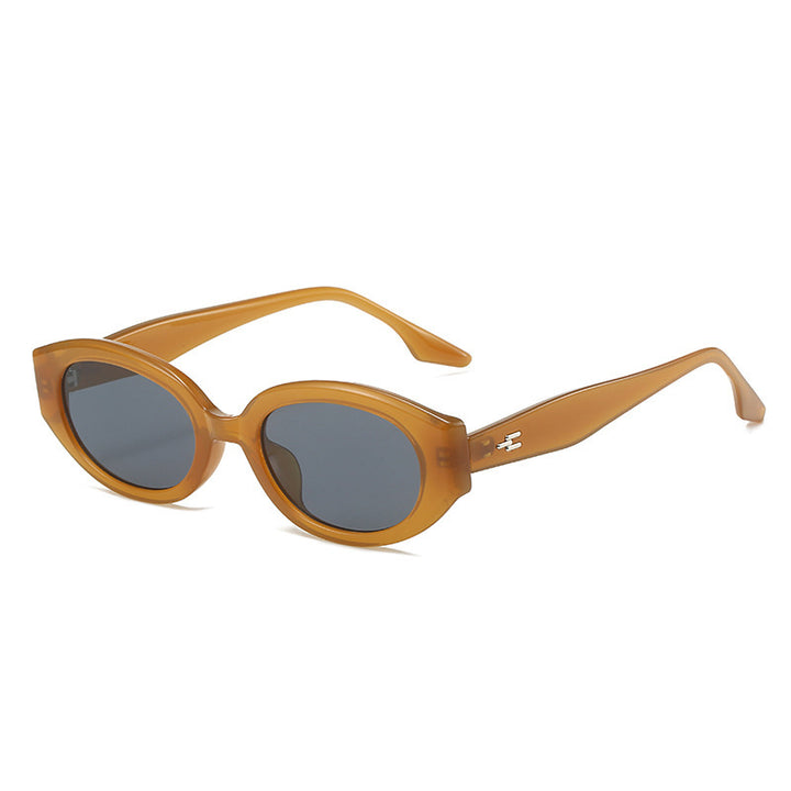 Modische auffällige ovale Sonnenbrille Karnz