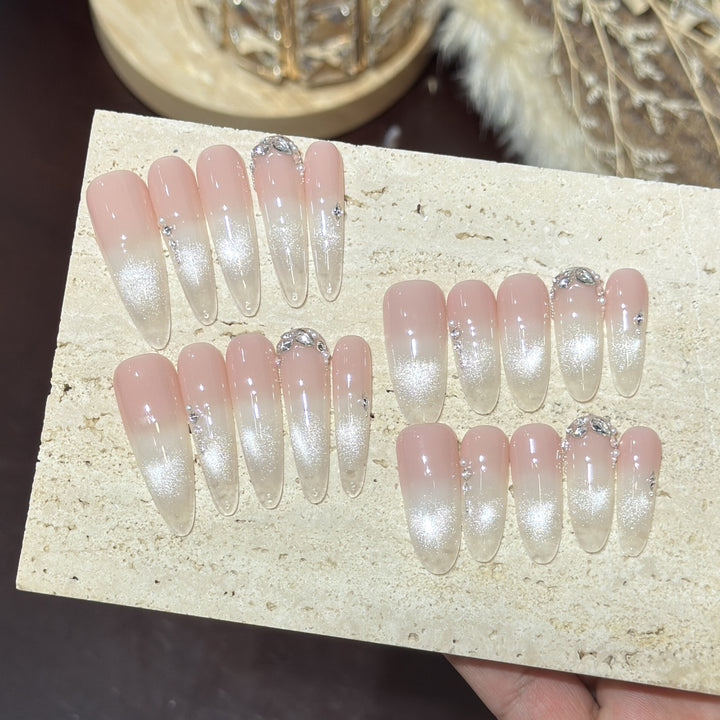 Elegante dekorative Press-On-Nageltips Set