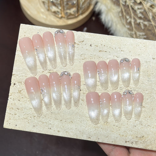 Elegante dekorative Press-On-Nageltips Set