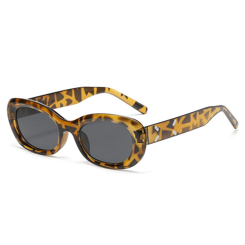 Damen Oversized-Sonnenbrille im trendigen Leopardenmuster Karnz