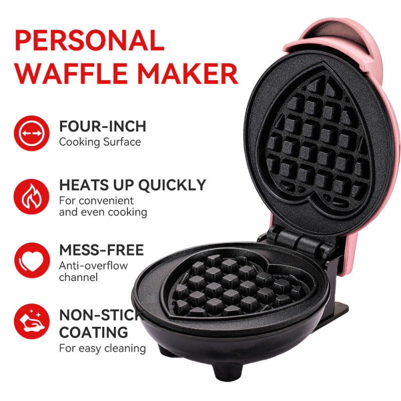 Herzförmiger Mini Waffelmaker Karnz