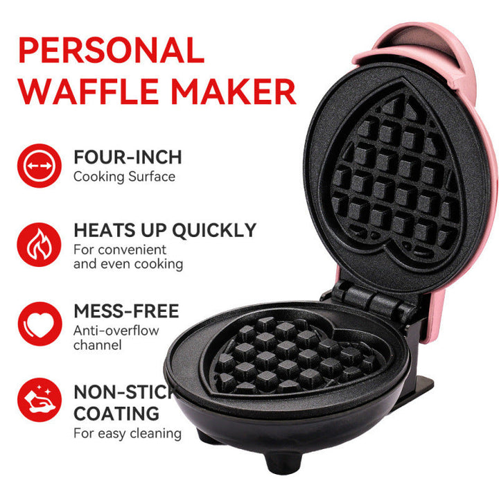 Herzförmiger Mini Waffelmaker Karnz