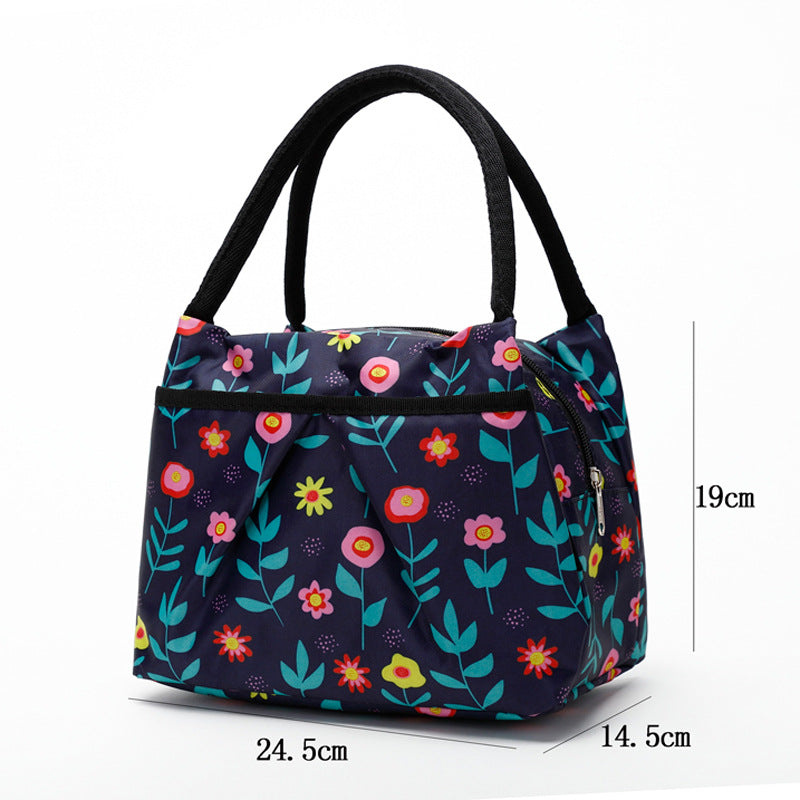 Blumige isolierte Lunch-Kühltasche Karnz