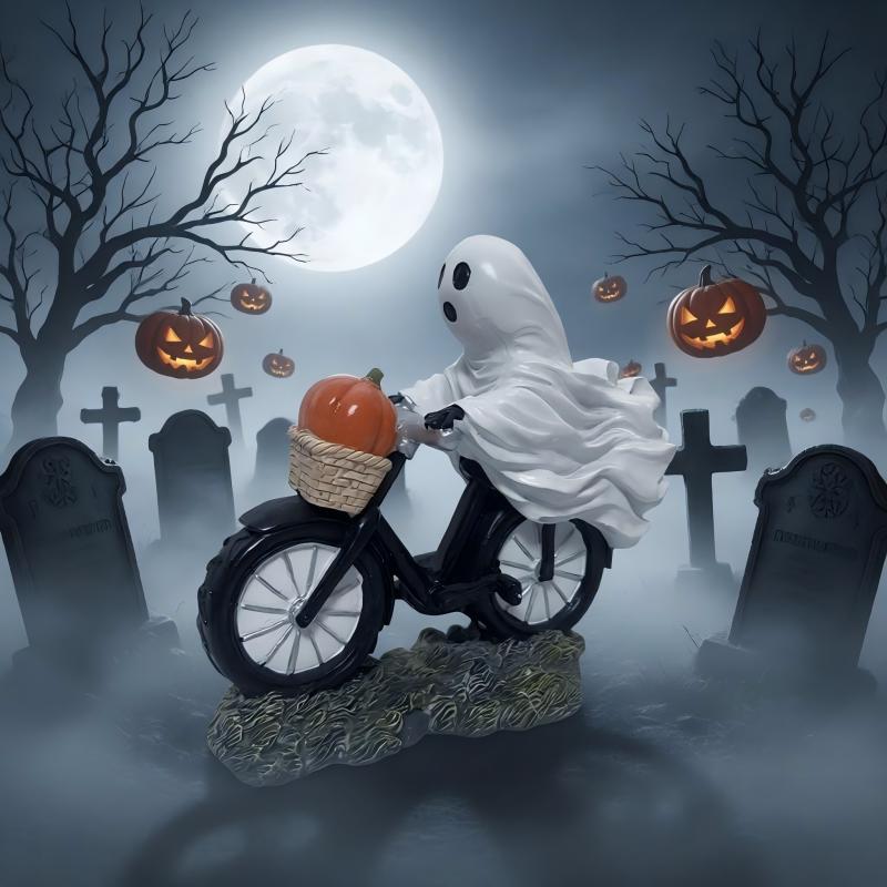 Gruselige Motorradfigur Karnz