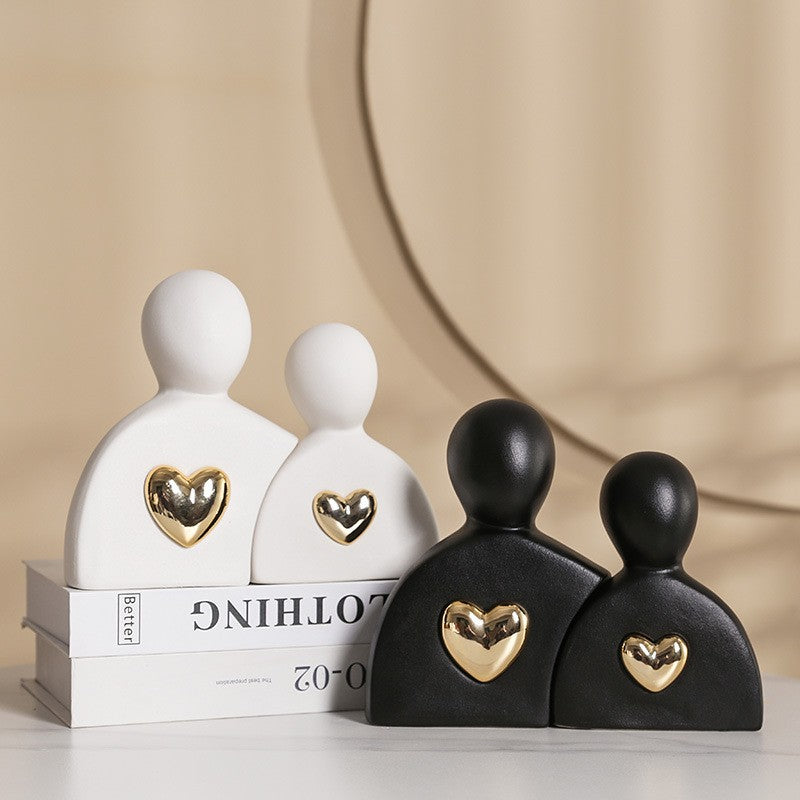 Moderne Familien-Skulptur Karnz