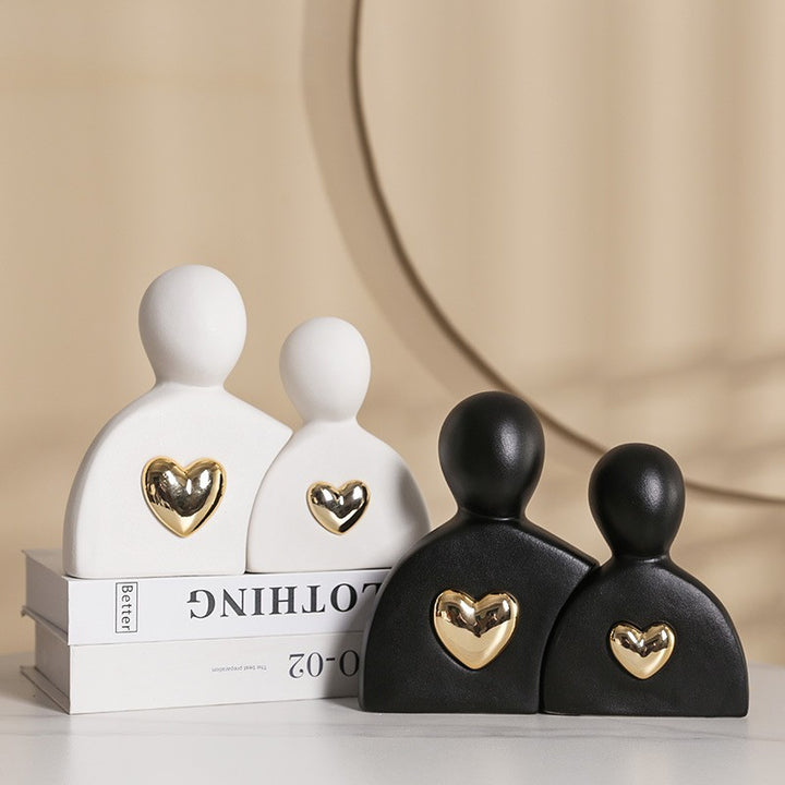 Moderne Familien-Skulptur Karnz