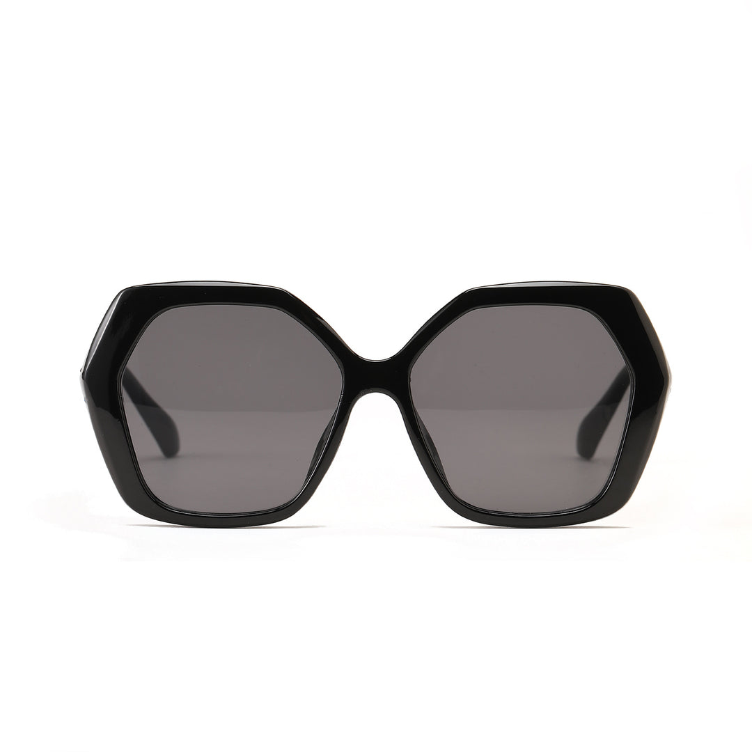 Damen geometrische Sonnenbrille mit auffälligem Design Karnz