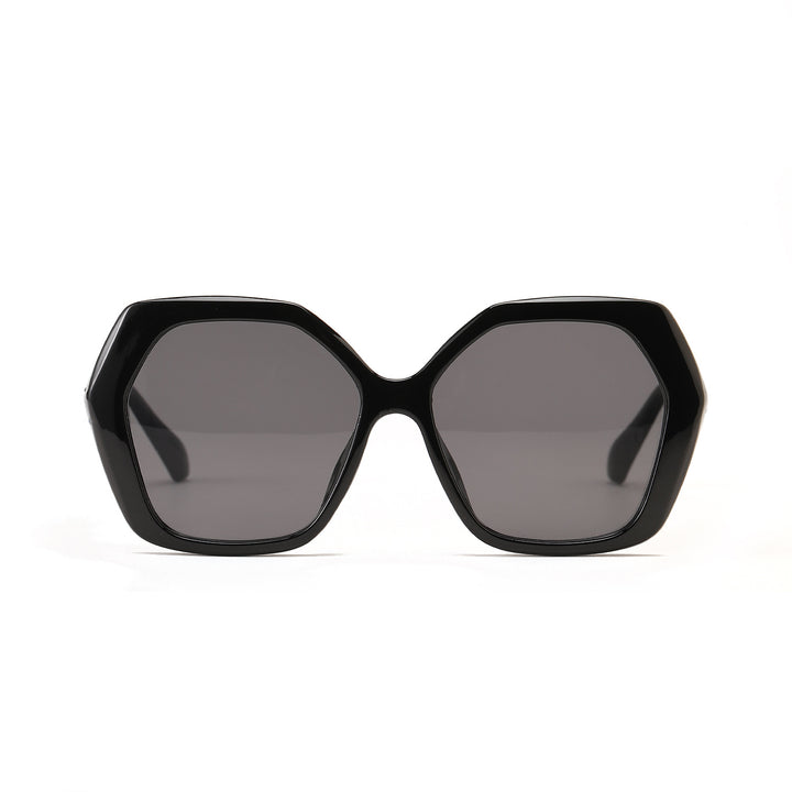 Damen geometrische Sonnenbrille mit auffälligem Design Karnz