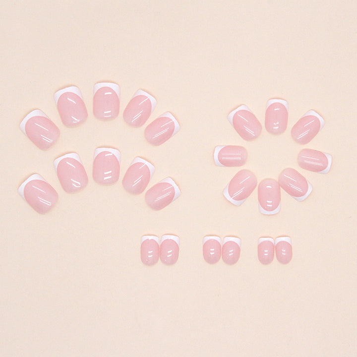 Elegantes französisches Tip-Acryl-Nagel-Set Karnz
