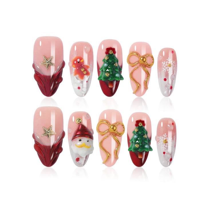 kreative Weihnachtskunstnägel Karnz