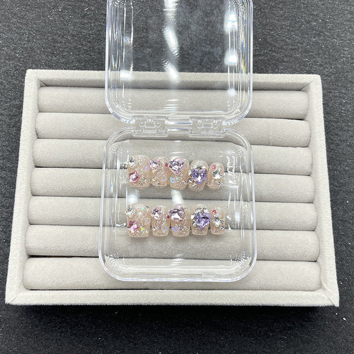 Dekorative Strass Press-On Nagelset