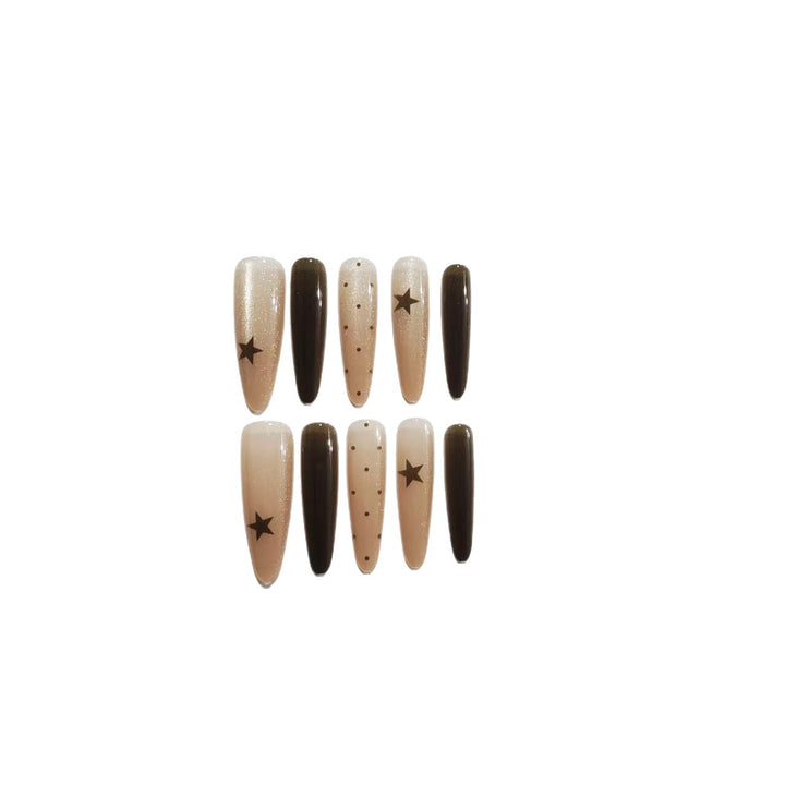 Künstlerisches Stern Design Press-On Nagel Set Karnz