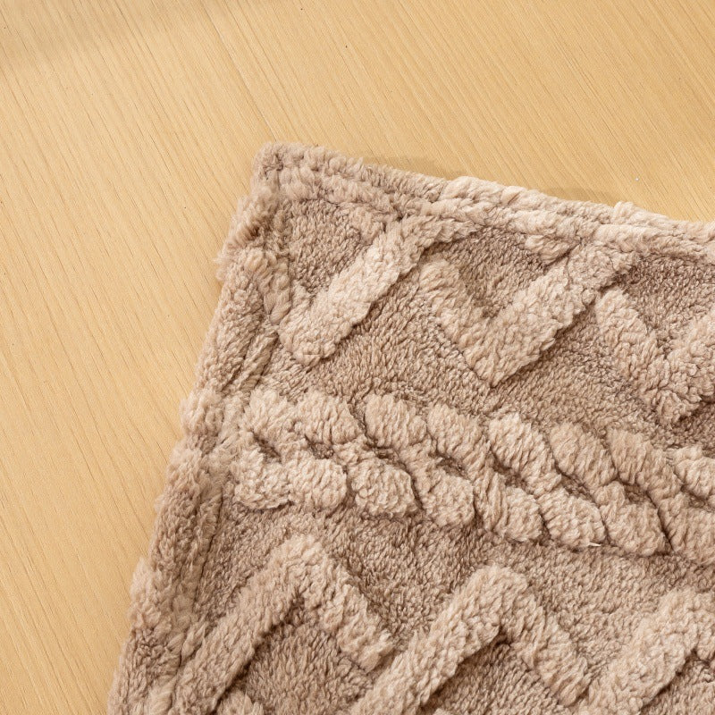 Texturierte Plüsch-Wurfdecke
