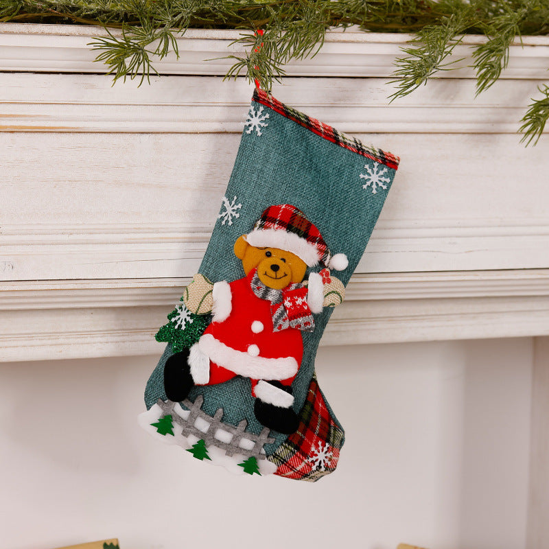 Lustiger Weihnachtsstrumpf mit Rentier-Motiv Karnz