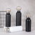 Damen Edelstahl Trinkflasche mit Bambusdeckel und Tragegriff Karnz
