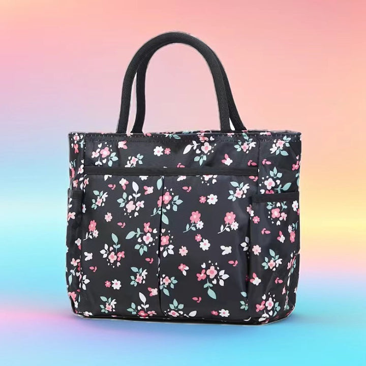 Multi-Pocket Candy Print Tote Bag Karnz