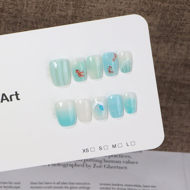 Ozean-inspiriertes Nagelkunst-Set Karnz