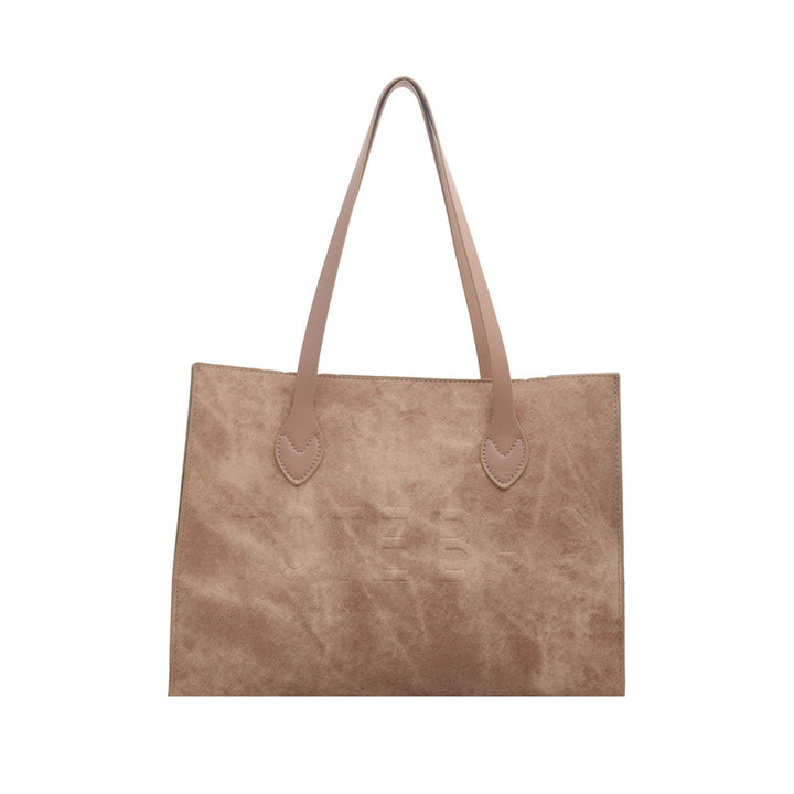 Klassische Wildleder-Tote Tasche