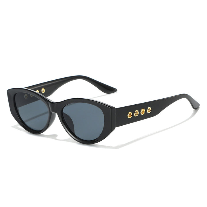 Cat-Eye Sonnenbrille mit dekorativen goldenen Akzenten Karnz