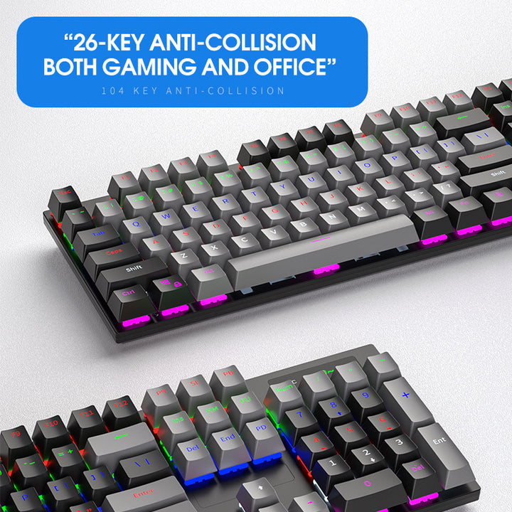 Ergonomische RGB Mechanische Gaming-Tastatur Karnz