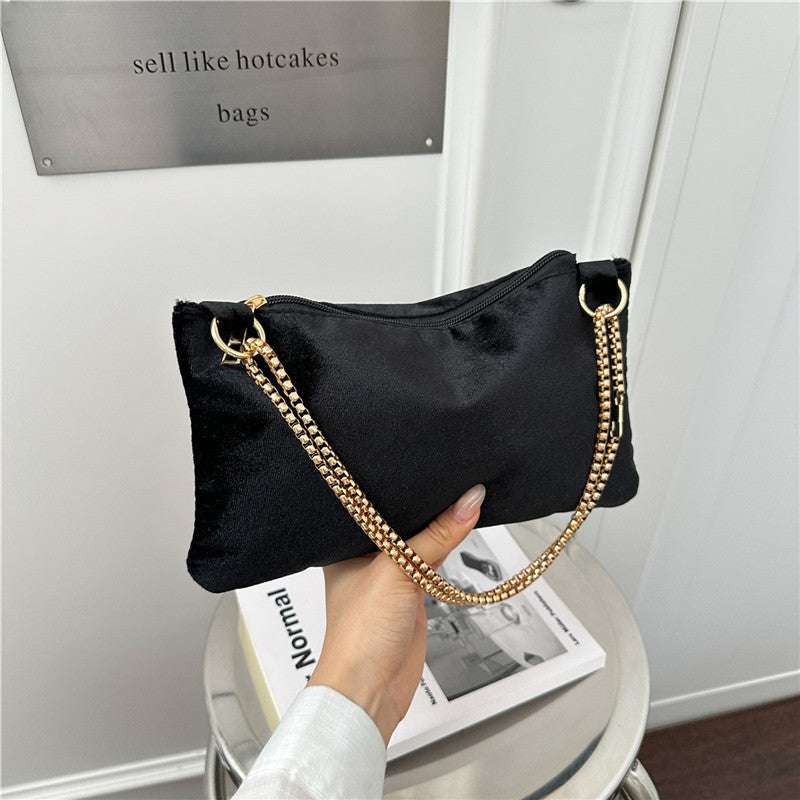 WoElegant Samt Clutch Tasche Karnz