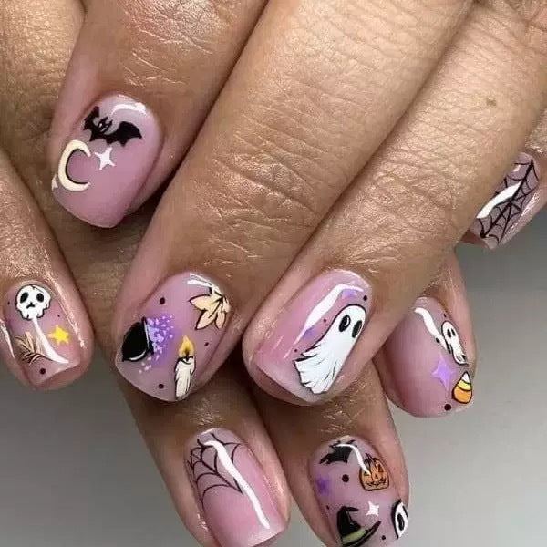 Halloween Kunstnagelset mit kreativen Gruselmotiven und detailreichen Designs Karnz